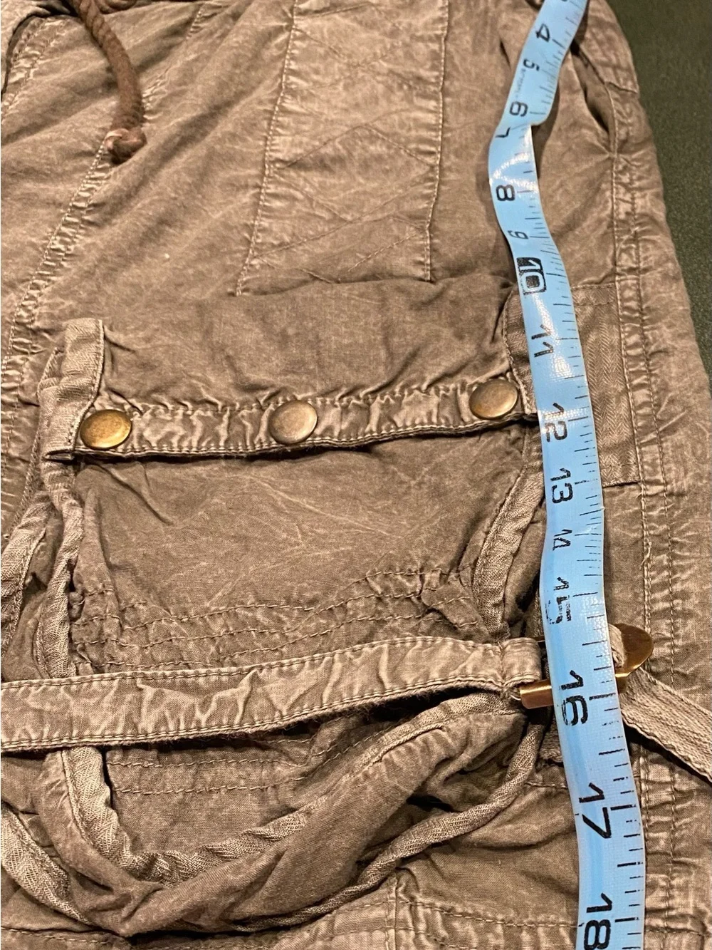 Free People Olive Green Cargo Shorts